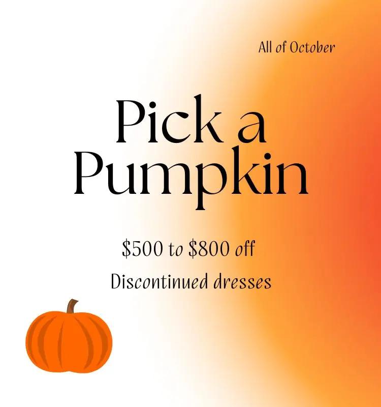 Pick a pumpkin event at Dublin Bridal