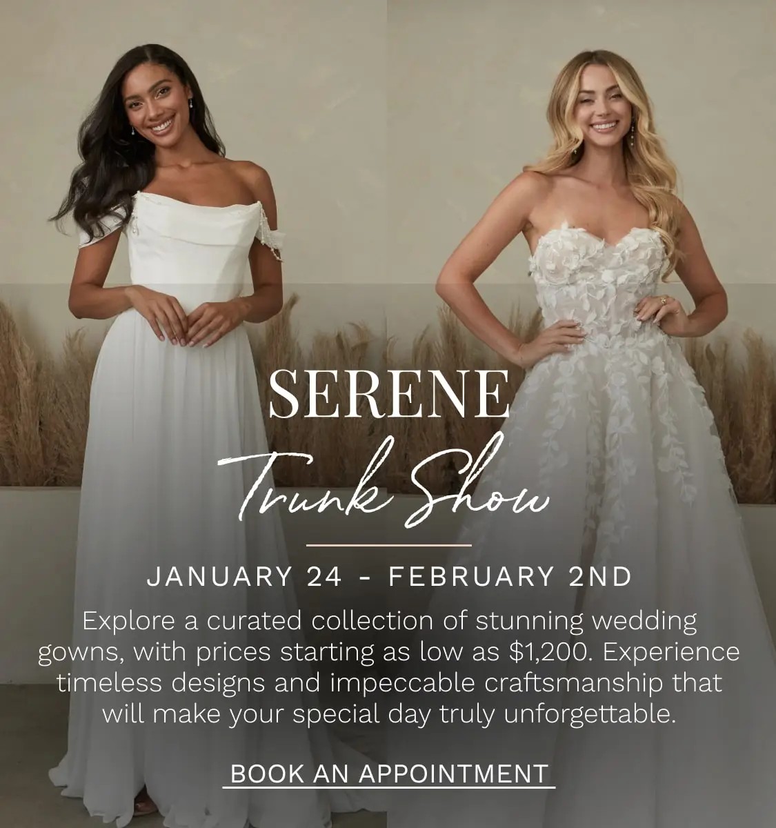 Serene Trunk Show at Dublin Bridal